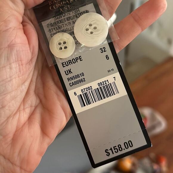 NWT Vintage Kasper & co white blazer jacket with shoulder pads deadstock 2P - Picture 2 of 8